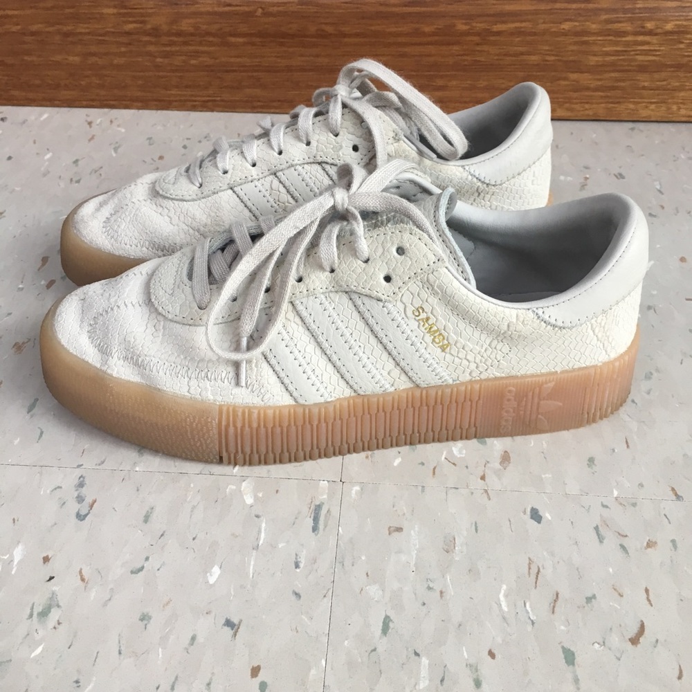 Adidas Sarbarose cream leather and gum